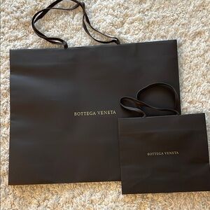 Bottega Veneta Dark Charcoal Shopping Bags